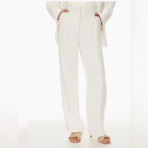 White aritzia trouser pants